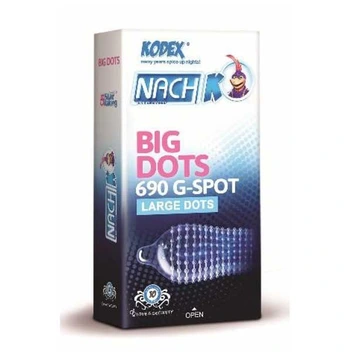 تصویر کاندوم کدکس روان کننده و خاردار مدل BIG DOTS ا Big Dots candom kodex Big Dots candom kodex