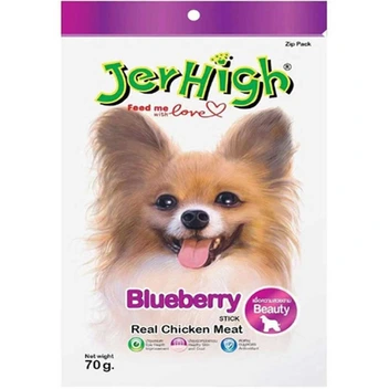 تصویر اسنک تشویقی سگ با طعم بلوبری برند جرهای ا JerHigh Sticks Blueberry For Dog Treat JerHigh Sticks Blueberry For Dog Treat