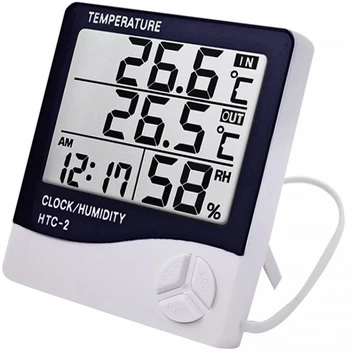تصویر دماسنج‌ و‌ رطوبت‌ سنج دیجیتال سیم‌دار هوم‌دتی HC-2 ا Humidity HC-2 wired digital thermometer and hygrometer Humidity HC-2 wired digital thermometer and hygrometer