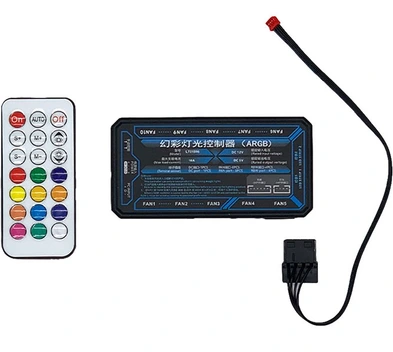 تصویر کنترل فن کیس اوریکو Orico CSF-KZ fan controller, RGB, remote control 