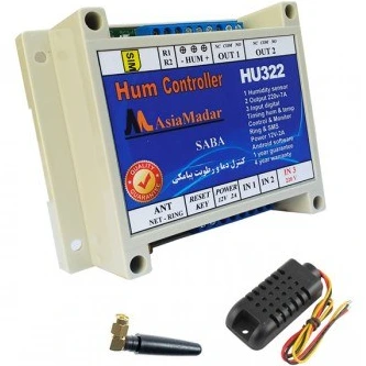 تصویر کنترل پیامکی دما و رطوبت HU322 