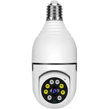 تصویر دوربین لامپی چرخشی v380 ا light bulb wireless camera light bulb wireless camera