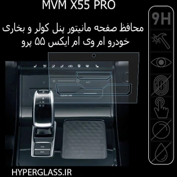 تصویر محافظ صفحه نمایش پنل کولر و بخاری ام وی ام MVM X55 PRO 