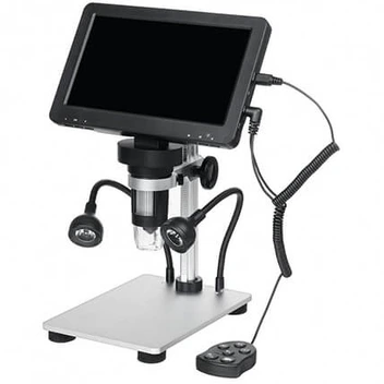 تصویر میکروسکوپ دیجیتال 1200X Portable Digital Microscope دارای نمایشگر 7 اینچی مدل DM9 