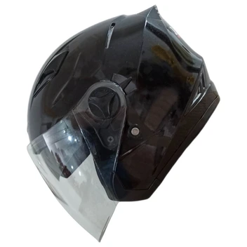 تصویر کلاه کاسکت رادین مدل عینک دار مشکی مات ا Motorcycle helmet without jaw TG1 BLACK Motorcycle helmet without jaw TG1 BLACK