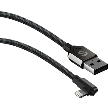 تصویر کابل شارژ شیائومی مدل Black Shark Right-angle Lightning to USB-A Cable(مشکی) 
