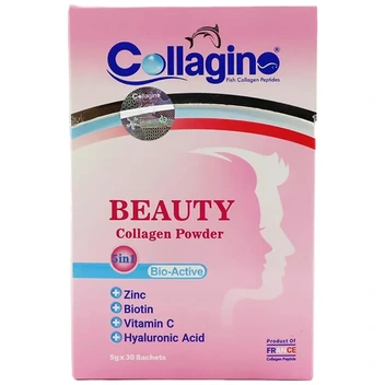 تصویر پودر کلاژن بیوتی کلاژینو ویشارد بسته 30 عددی ا Collagino Collagen Beauty 30 Sachet Collagino Collagen Beauty 30 Sachet
