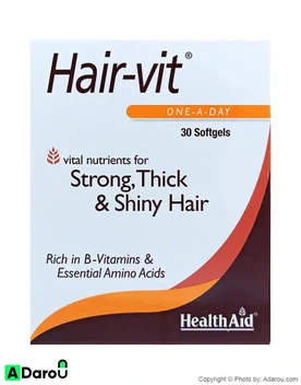 تصویر هیرویت کپسول 30 عددی هلث اید ا Hair-Vit 30 Tablets Health Aid Hair-Vit 30 Tablets Health Aid