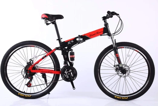 تصویر دوچرخه تاشو 26 لندروور مدل X9 دنده 24 تایی صندلی طبی - مشکی قرمز ا Landrover Landrover