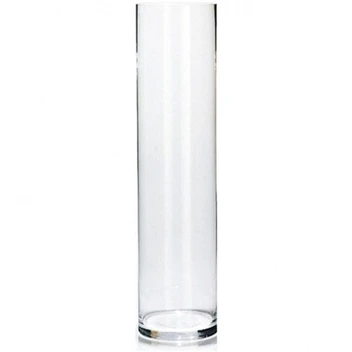 تصویر گلدان شیشه ای استوانه ای دهانه 10 - در سایز های مختلف 