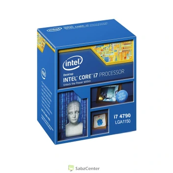 تصویر پردازنده مرکزی اینتل سری Haswell مدل Core i7 4790 به همراه جعبه ا Intel Haswell Core i7-4790 CPU Intel Haswell Core i7-4790 CPU