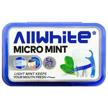 تصویر نخ دندان کمانی آل وایت با طعم نعنا بسته 54 عددی ا Allwhite Dental Floss With Mint Flavor 54pcs Allwhite Dental Floss With Mint Flavor 54pcs