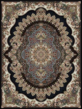 تصویر فرش قالی سلیمان طرح سایه سرمه ای 